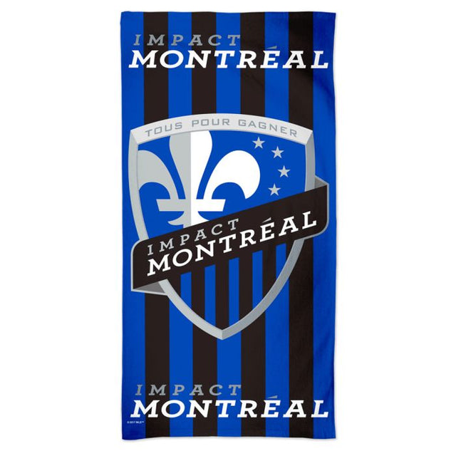 Toalla de playa Spectra con logotipo de CF Montreal de 30" x 60"