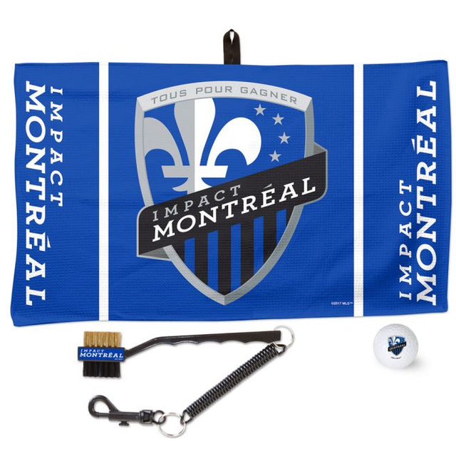 Juego de toallas de golf con logo y marca denominativa de CF Montreal