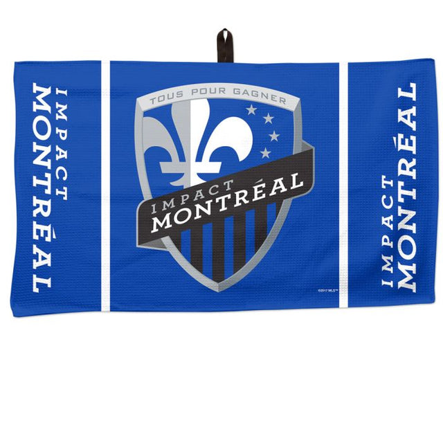 Toalla de gofre con el logotipo y la marca denominativa de CF Montreal, 14" x 24"