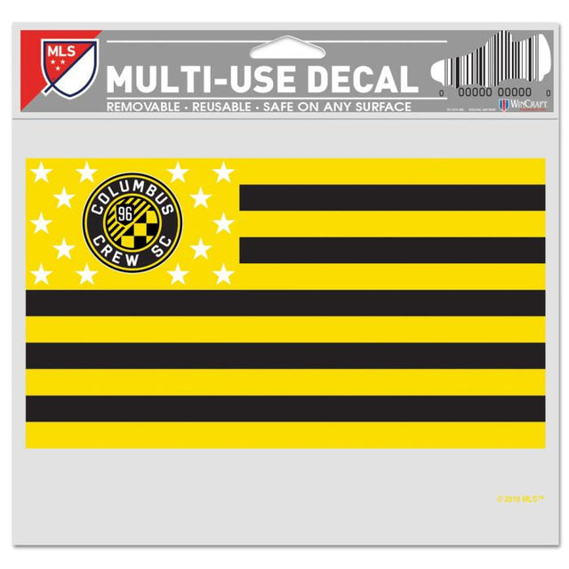 Calcomanía multiusos COLUMBUS CREW Americana, fondo transparente, 5" x 6"