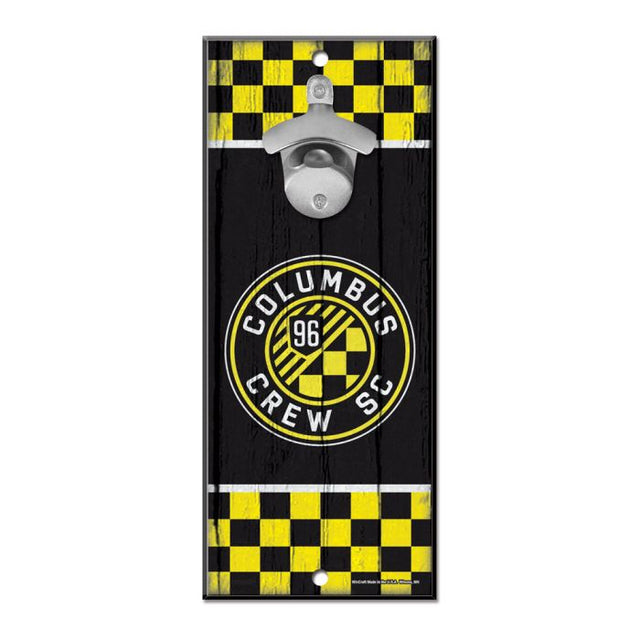 Letrero destapador de botellas COLUMBUS CREW de 5 x 11 pulgadas