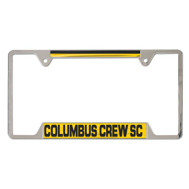 COLUMBUS CREW Marco de placa de licencia de metal con incrustaciones, 4 pestañas