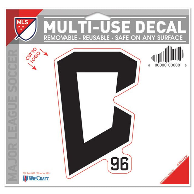 Calcomanía multiuso COLUMBUS CREW: cortada según el logotipo, 5" x 6"