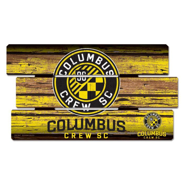 Letrero de madera COLUMBUS CREW de 14" x 25" y 3/8" de grosor