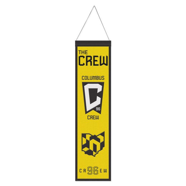 Bandera de lana con logotipo principal de COLUMBUS CREW, 8" x 32"