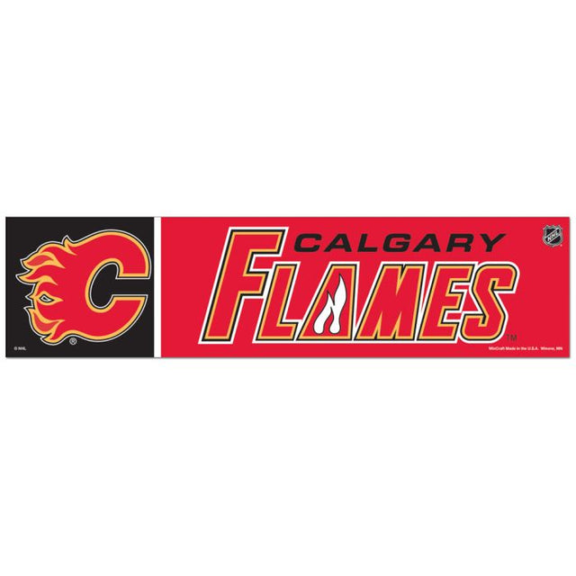 Tira de parachoques de Calgary Flames de 3" x 12"