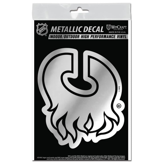 Calgary Flames Decal Metallic 3" x 5"