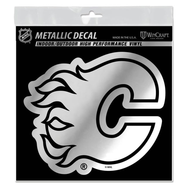 Calgary Flames Decal Metallic 6" x 6"