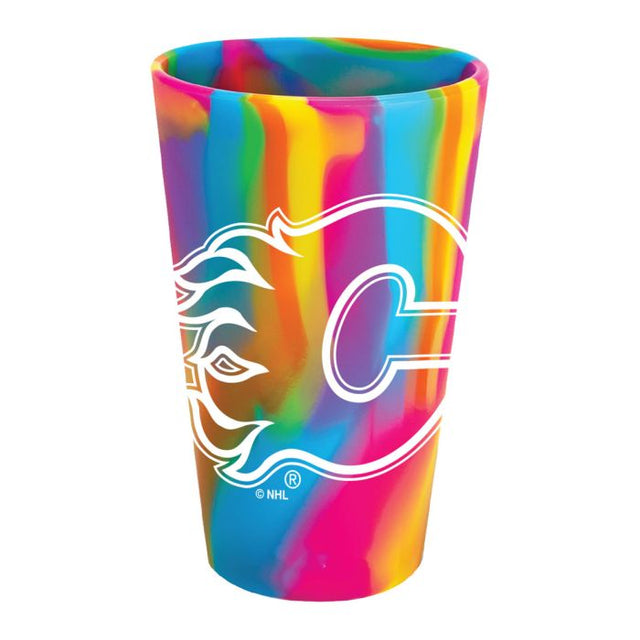 Calgary Flames Fashion 16 oz Silicone Pint Glass