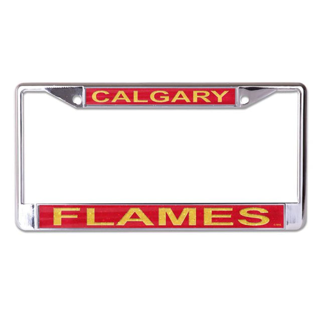 Calgary Flames GLITTER Lic Plt Frame S/L Printed