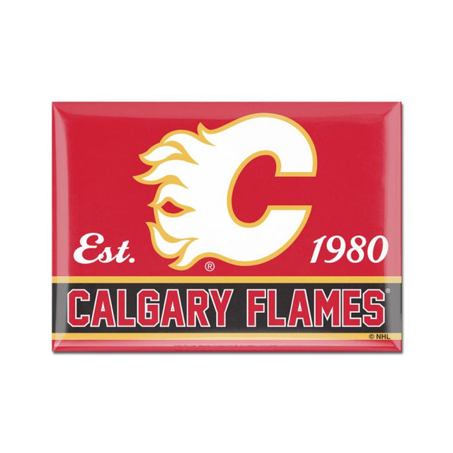 Calgary Flames Metal Magnet 2.5" x 3.5"