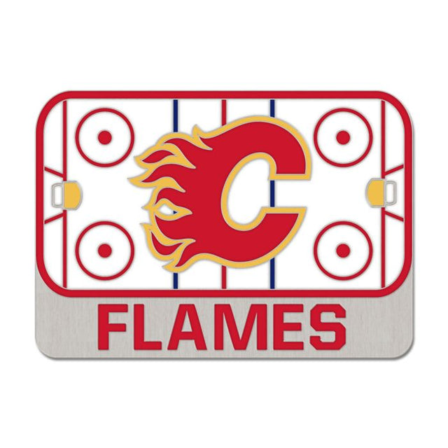 Tarjeta de joyería con pin esmaltado de colección RINK de Calgary Flames