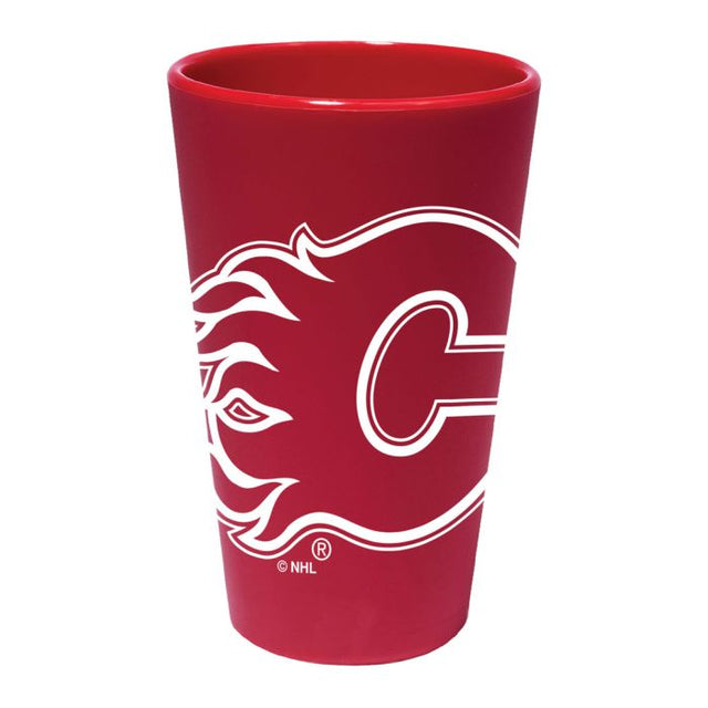 Calgary Flames Red 16 oz Silicone Pint Glass