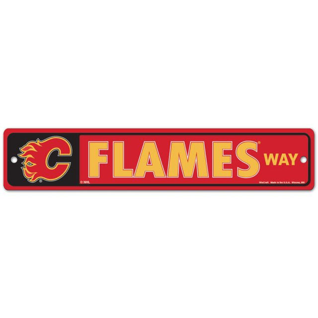 Letrero de calle/zona de Calgary Flames de 3,75" x 19"