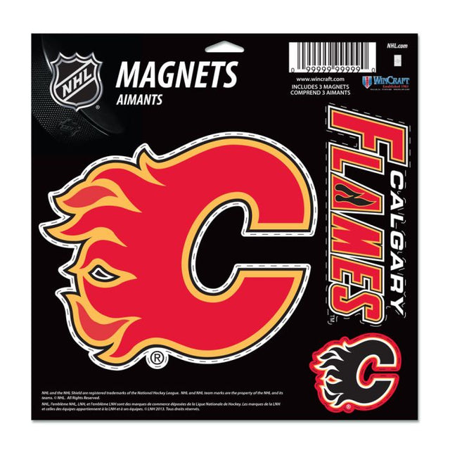 Imán de vinilo de los Calgary Flames de 11" x 11"