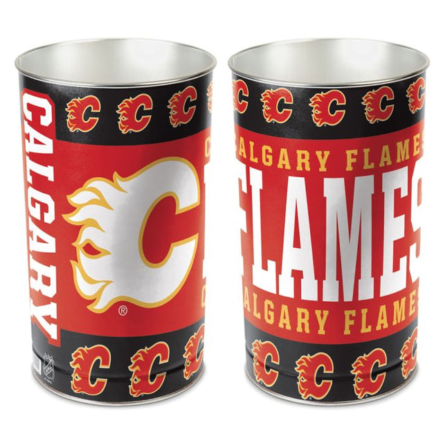 Papelera de Calgary Flames, cónica, 15" de alto