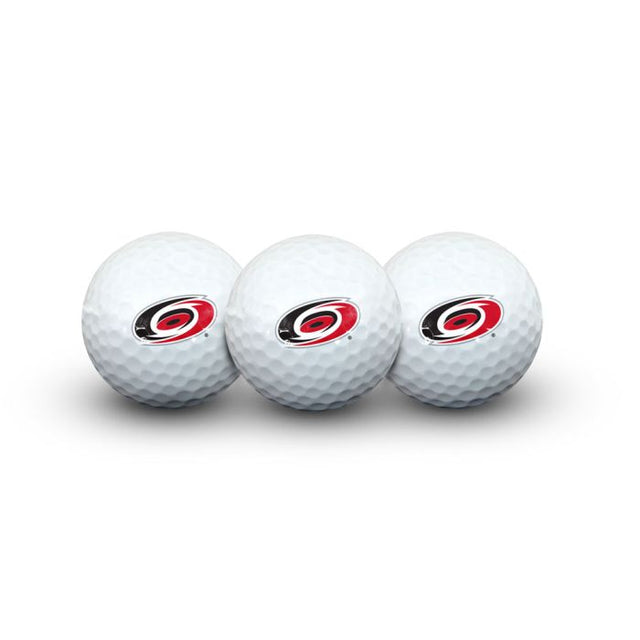 3 pelotas de golf de los Carolina Hurricanes en estuche tipo concha