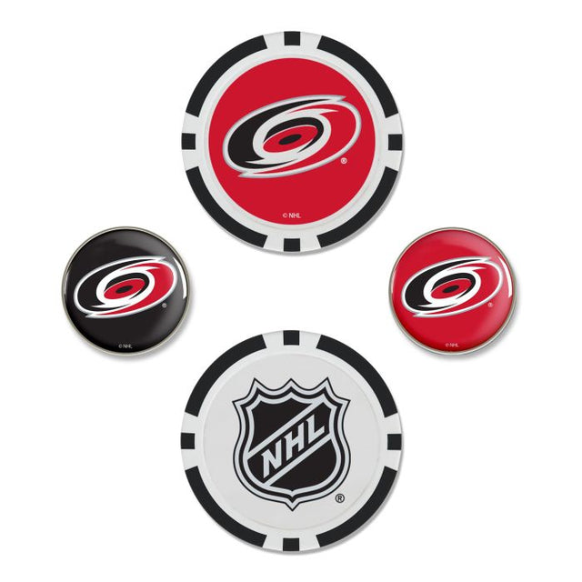 Juego de cuatro marcadores de pelota de los Carolina Hurricanes