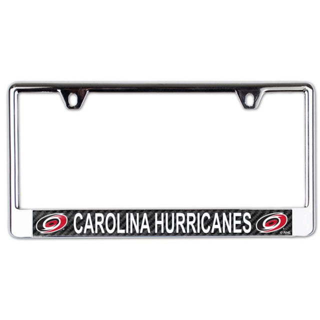 Carolina Hurricanes CARBON Lic Plate Frame B/O Printed