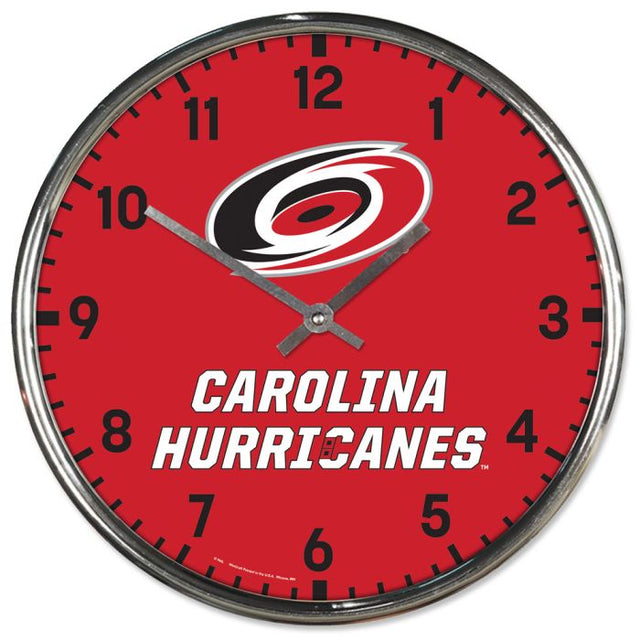 Carolina Hurricanes Chrome Clock