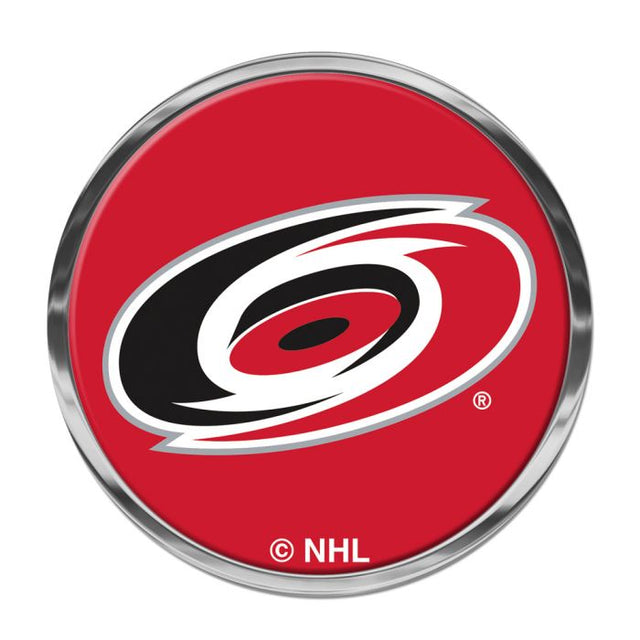 Emblema abovedado de metal cromado de los Carolina Hurricanes