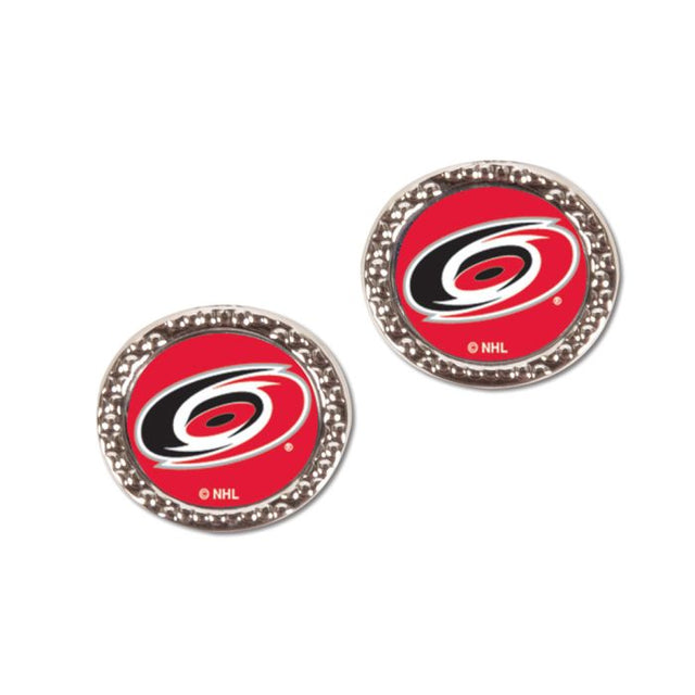 Carolina Hurricanes Earrings Jewelry Carded Round