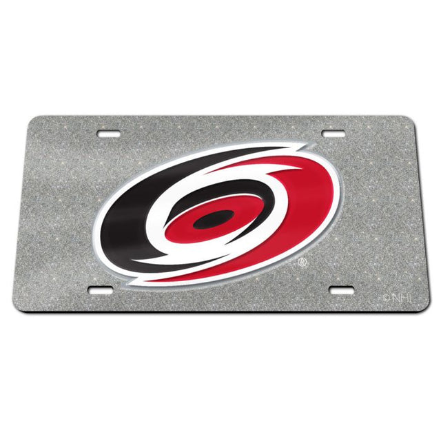 Placa de matrícula especial de acrílico con brillo de los Carolina Hurricanes