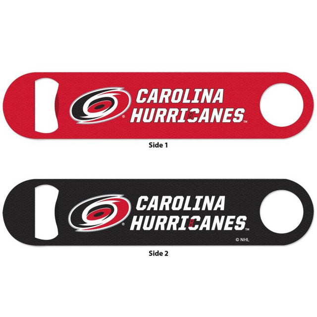 Abridor de botellas de metal de dos caras de los Carolina Hurricanes