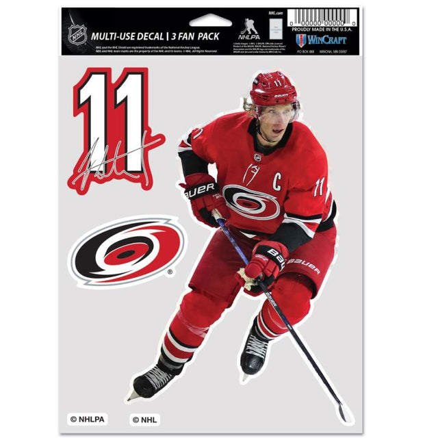 PAQUETE MULTIUSOS PARA 3 AFICIONADOS DE LOS CAROLINA HURRICANES DE JORDAN STALA