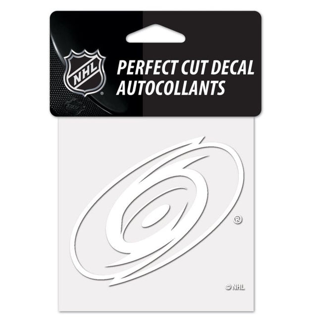 Carolina Hurricanes Perfect Cut White Decal 4" x 4"