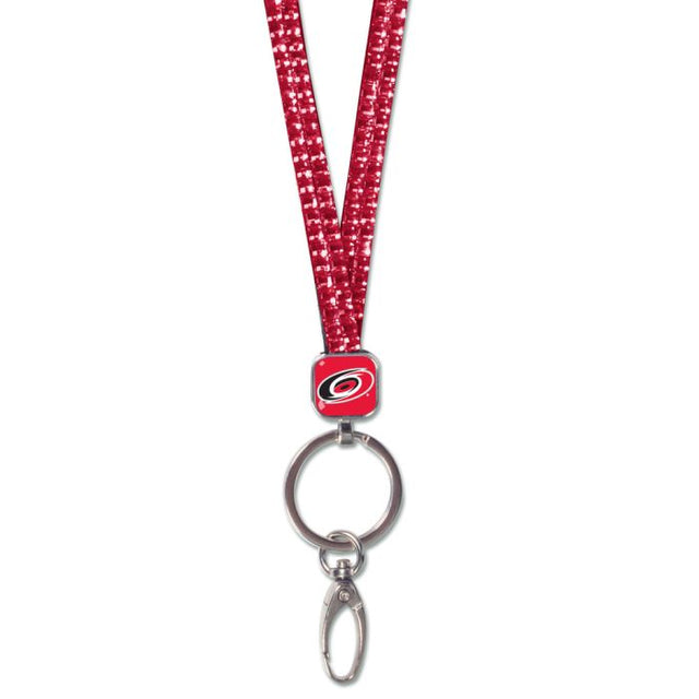 Cordones rojos de los Carolina Hurricanes - Crystal Bling