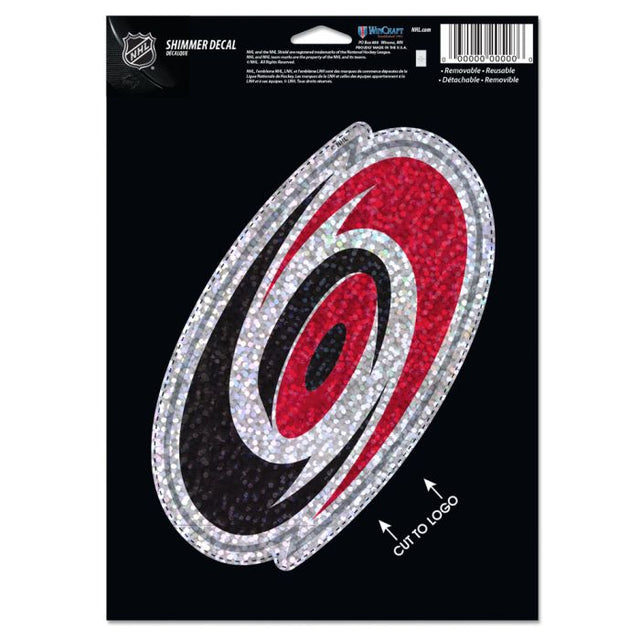 Carolina Hurricanes Shimmer Decals 5" x 7"