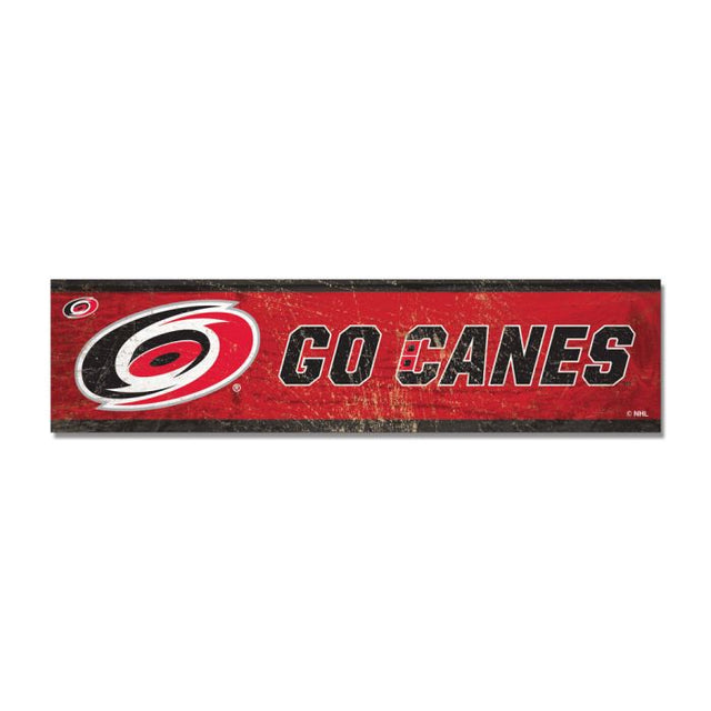 Imán de madera de los Carolina Hurricanes, 1,5" x 6"