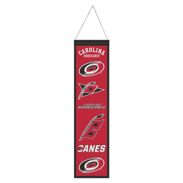 Bandera de lana de los Carolina Hurricanes de 8" x 32"