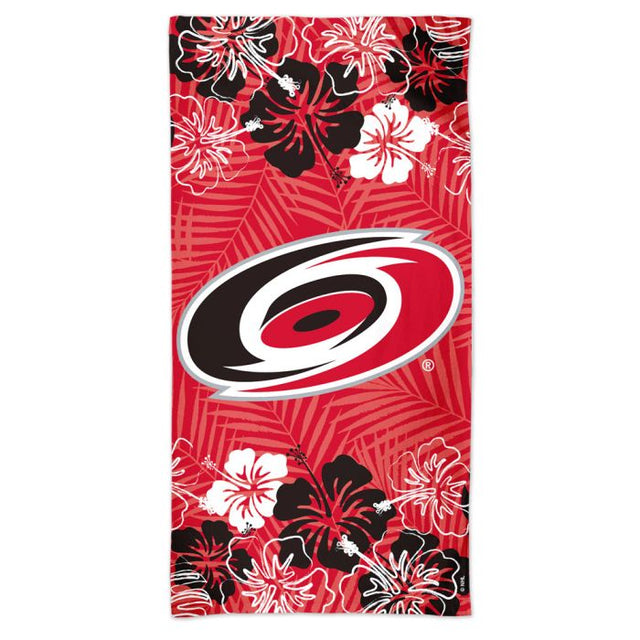 Toalla de playa Spectra con estampado floral de los Carolina Hurricanes, 30" x 60"