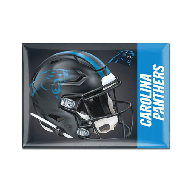 Imán de metal con forma de casco alternativo de los Carolina Panthers, 2,5" x 3,5"