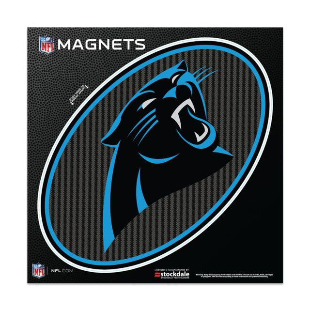 Imanes para exteriores de Carolina Panthers CARBON de 6" x 6"