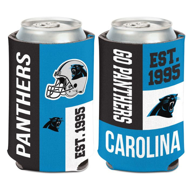 Enfriador de lata con bloques de color de Carolina Panthers, 12 oz.