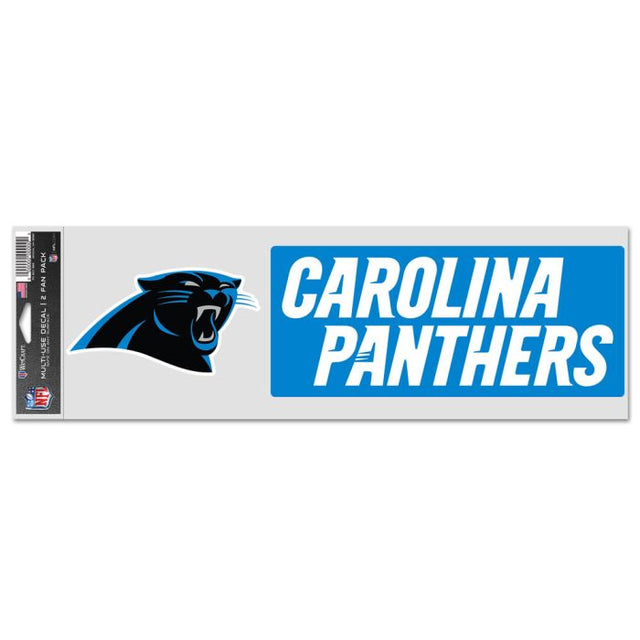 Calcomanías para fanáticos de los Carolina Panthers de 3,75" x 12"