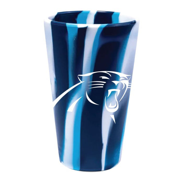 Vaso de pinta de silicona de 16 oz con diseño de los Carolina Panthers