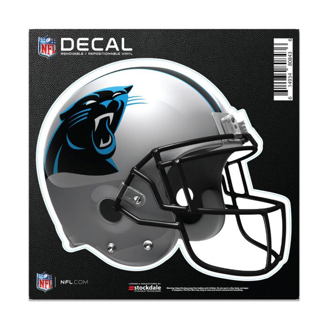 Calcomanía para todo tipo de superficies de los Carolina Panthers HELMET de 6" x 6"