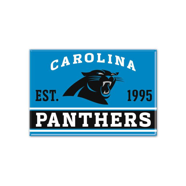 Imán de metal de los Carolina Panthers, 2,5" x 3,5"