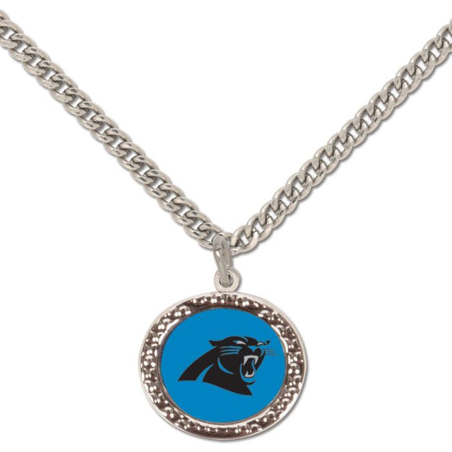 Collar de Carolina Panthers con tarjeta de joyería con dije