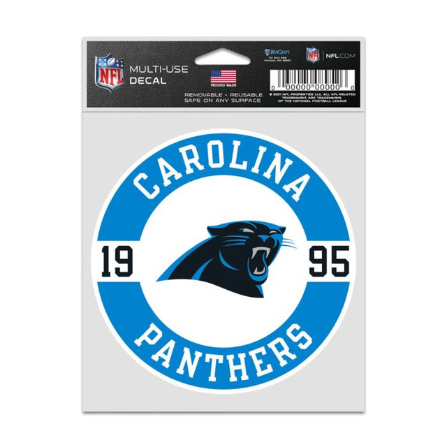 Calcomanías para fanáticos con parches de los Carolina Panthers de 3,75" x 5"