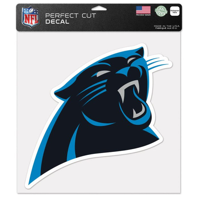 Calcomanía de color de corte perfecto de Carolina Panthers de 12" x 12"