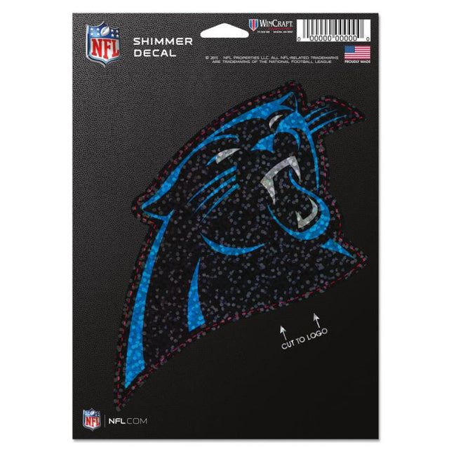 Calcomanías brillantes de Carolina Panthers de 5" x 7"