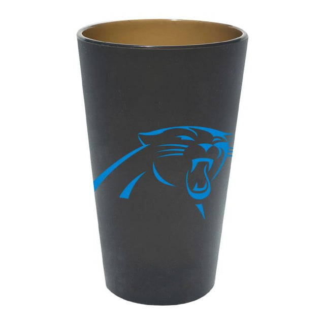 Vaso de pinta de silicona de 16 oz con diseño de los Carolina Panthers Smoke