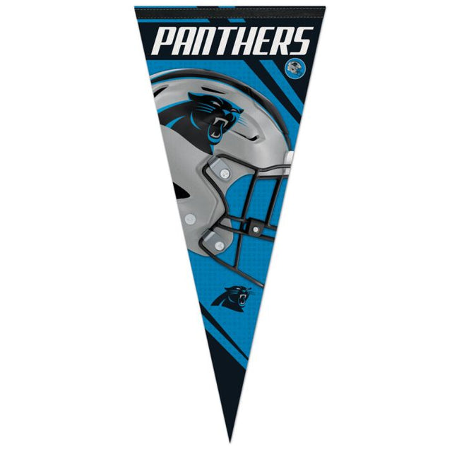 Banderín premium de rayas verticales de los Carolina Panthers de 17" x 40"