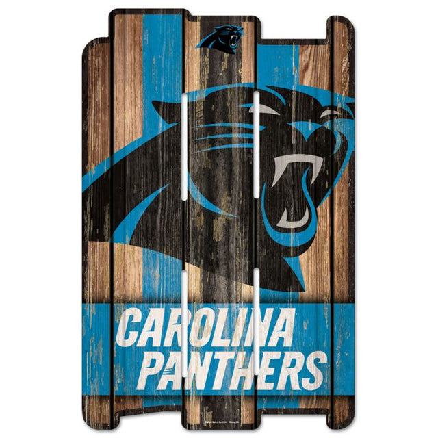 Letrero de madera para cerca de los Carolina Panthers