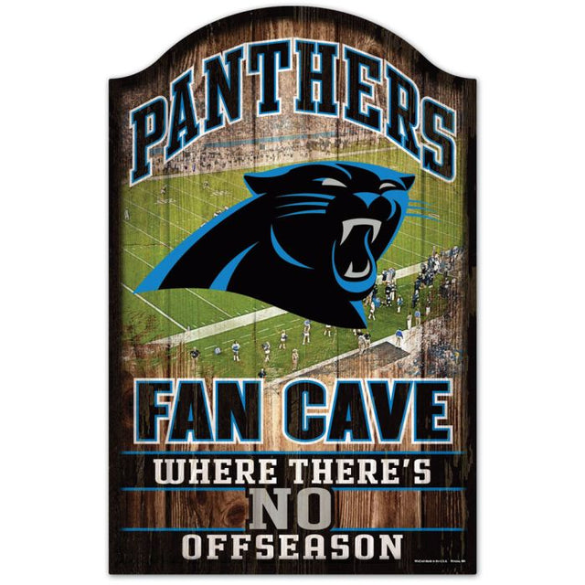 Letrero de madera de los Carolina Panthers, 11" x 17", 1/4" de grosor